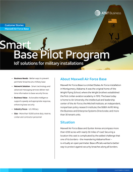 Smart Base Pilot Program Iot Solutions for Military Installations