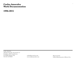 Carlos Amorales Work Documentation 1996-2015