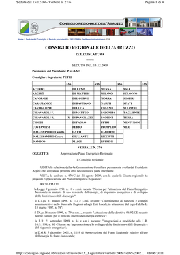 Consiglio Regionale Dell'abruzzo