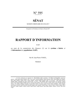 Rapport D´Information