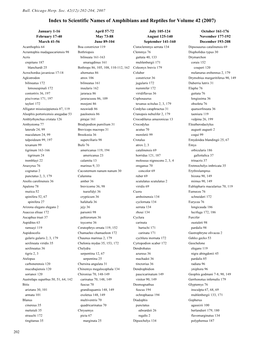 Index to Scientific Names of Amphibians and Reptiles for Volume 42 (2007)