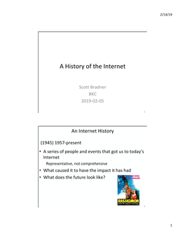A History of the Internet