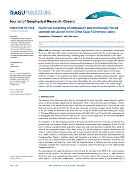 Numerical Modeling of Intrinsically and Extrinsically Forced Seasonal