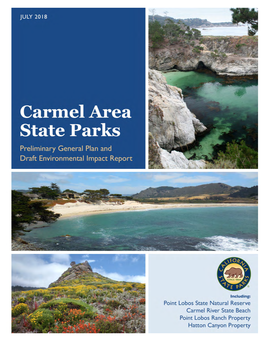 Carmel Area State Parks Preliminary General Plan and Draft Environmental Impact Report State Clearinghouse #2012041016