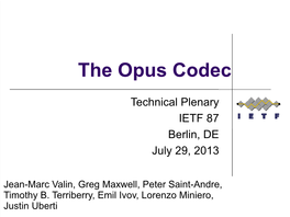 The Opus Codec