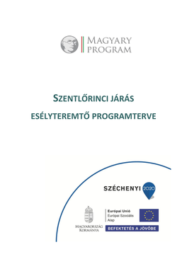 Szentlőrinci Járás Esélyteremtő Programterve Szentlőrinci Járás Esélyteremtő Programterve