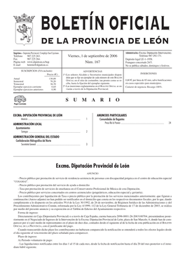 Boletín Oficial De La Provincia De León