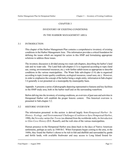 Inventory of Existing Conditions Final Report — August 2004 Page