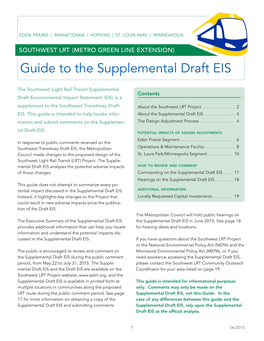 Guide to the Southwest LRT Supplemental Draft EIS (English)