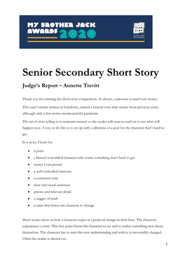 Download the Senior Secondary Short Story