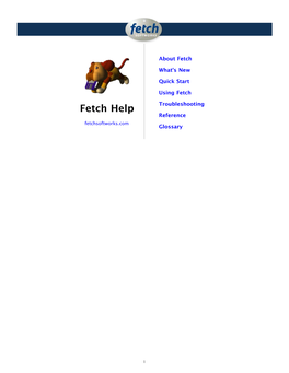 Fetch Help PDF Index