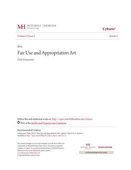 Fair Use and Appropriation Art Niels Schaumann