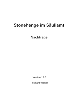 Stonehenge Im Säuliamt