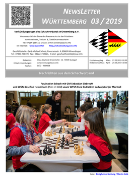 Newsletter Württemberg 03/2019