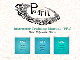 POLYFIT PF1 Instructor Manual 4.3 11-12-19