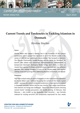 Current Trends and Tendencies in Tackling Islamism in Denmark