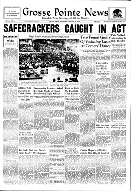 O/Violating Lawslroh Theater As Compiled by the I Third Arrested Waiting in Grosse Pointe News ' Dance 'I: Car Ionwoods Lot; C~N- at Teeners