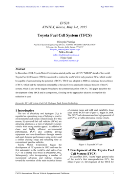 Toyota Fuel Cell System (TFCS)