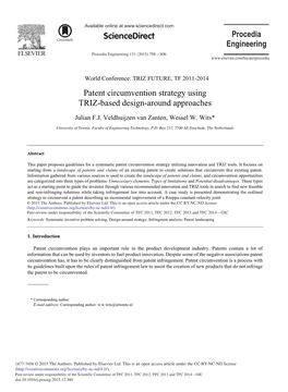 Patent Circumvention Strategy Using TRIZ-Based Design-Around Approaches