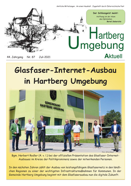 Gemeindezeitung Nr. 87 Juli 2021
