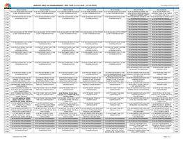 US PROGRAMMING) - NOV, 2018 (11/12/2018 - 11/18/2018) Date Updated:10/24/2018 3:25:20 PM