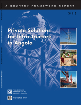 Private Solutions for Infrastructure in Angola A