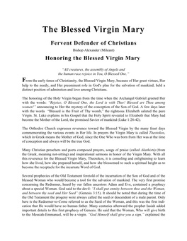 The Blessed Virgin Mary