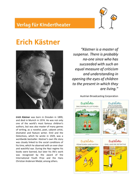 Erich Kästner “Kästner Is a Master of Suspense