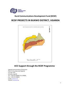 Rcdf Projects in Bukwo District, Uganda