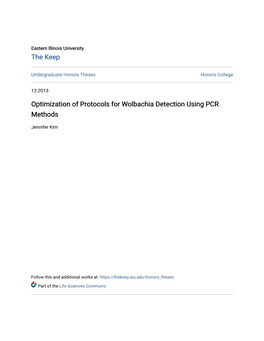 Optimization of Protocols for Wolbachia Detection Using PCR Methods