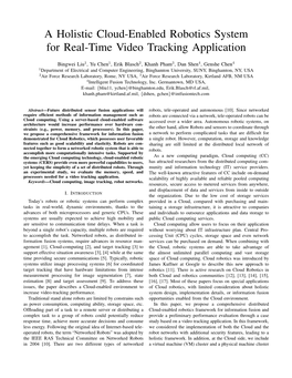 A Holistic Cloud-Enabled Robotics System for Real-Time Video Tracking Application