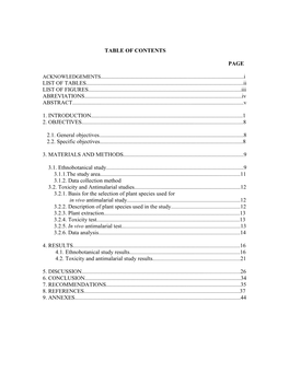 Table of Contents Page Acknowledgements