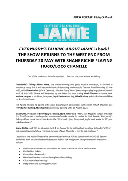 EVERYBODY's TALKING ABOUT JAMIE Is Back! the SHOW