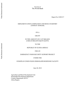 World Bank Document