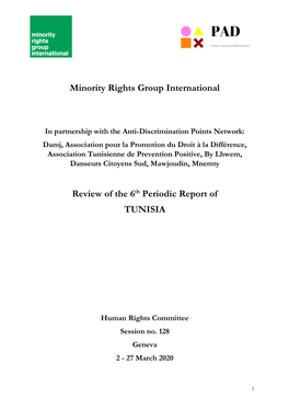Minority Rights Group International Review of the 6Th Periodic Report Of
