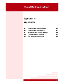 Section 4: Appendix Central Martinez Area Study