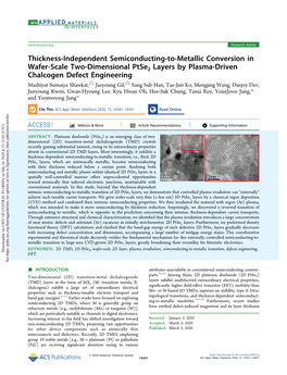 Thickness-Independent Semiconducting-To