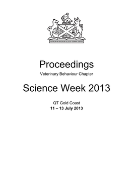 Proceedings Science Week 2013