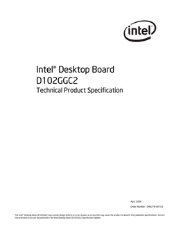 Intel® Desktop Board D102GGC2 Technical Product Specification