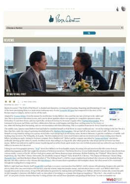 The Wolf of Wall Street Movie Review (2013) | Roger Ebert