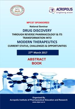 Drug Discovery Modern Therapeutics