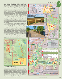 Fred Meijer Flat River V Alley Rail Trail • Lo W Ell Area Trailw Ay