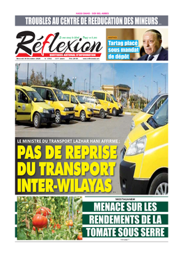 Pas De Reprise Du Transport Inter-Wilayas