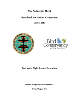 PIF Handbook on Species Assessment (Version 2017)