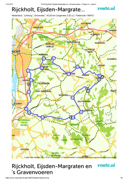 Rijckholt, Eijsden-Margrate... Nederland Limburg Gronsveld 43,20 Km (Ongeveer 2:32 U) Fietsroute 136472