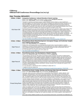 Ninth Biennial Meeting of the Cognitive Development Society