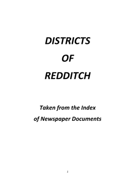 Districts of Redditch