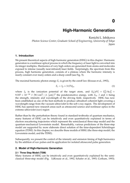 High-Harmonic Generation