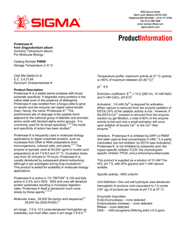 Proteinase K (P4850)