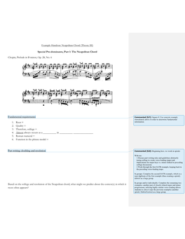 Example Handout: Neapolitan Chord (Theory III) Special Pre-Dominants